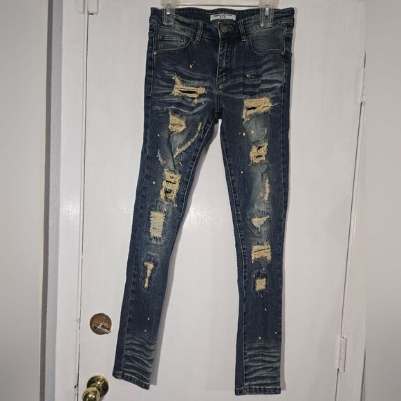 Men's Reelistik NYC Distressed Skinny Jeans Sz 29 - Picture 2 of 11
